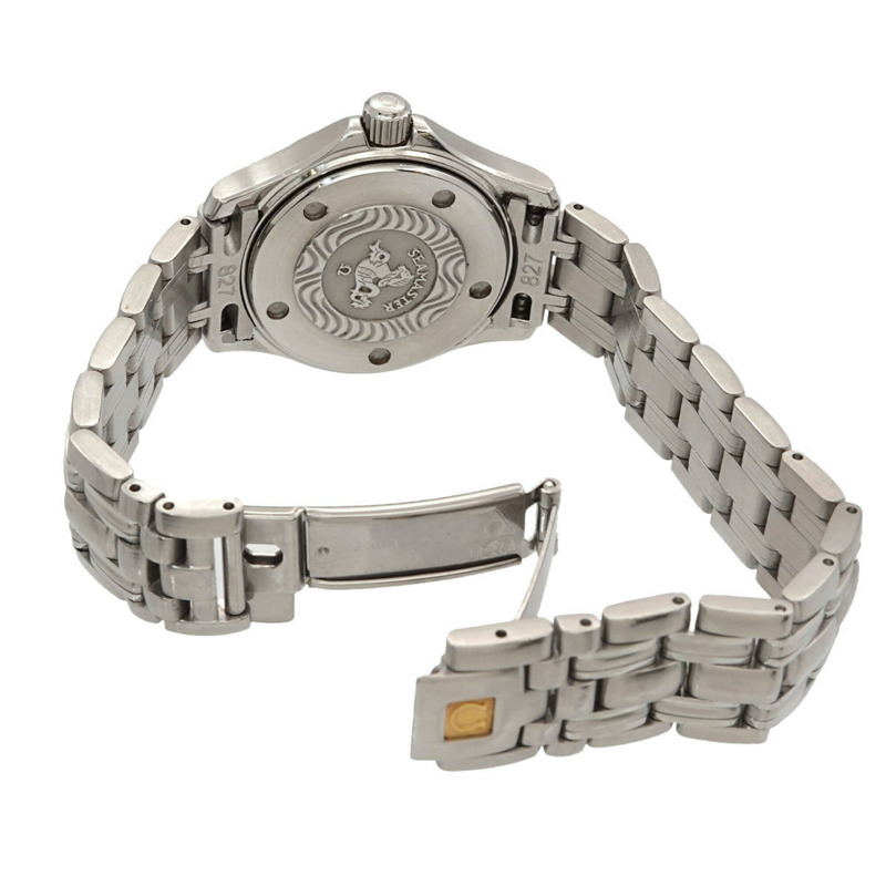 歐米茄海馬系列120公尺2571 81女錶，日期顯示，藍色錶盤，石英錶-4