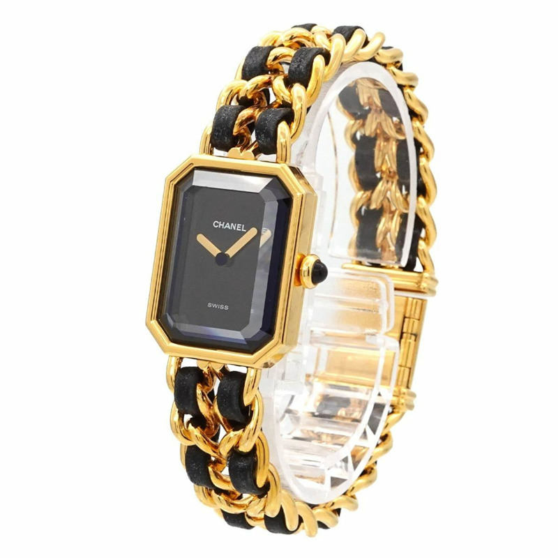 香奈兒 Premiere 大號 H0001 女士腕錶 黑色金石英錶-2
