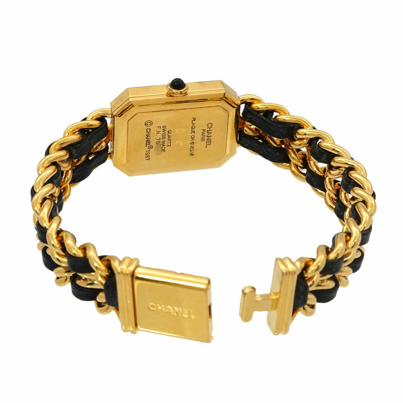 香奈兒 Premiere 大號 H0001 女士腕錶 黑色金石英錶-4