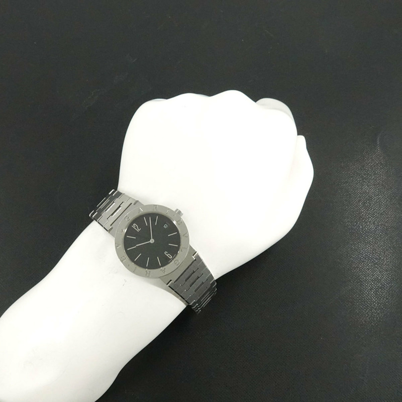 寶格麗 BB33SS 男童腕錶，日期顯示，黑色石英錶-3