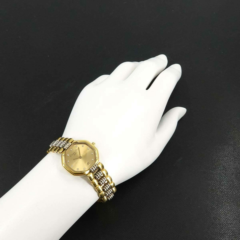 Christian Dior Octagon D48-133 女士腕錶，日期顯示，金色，石英錶-2