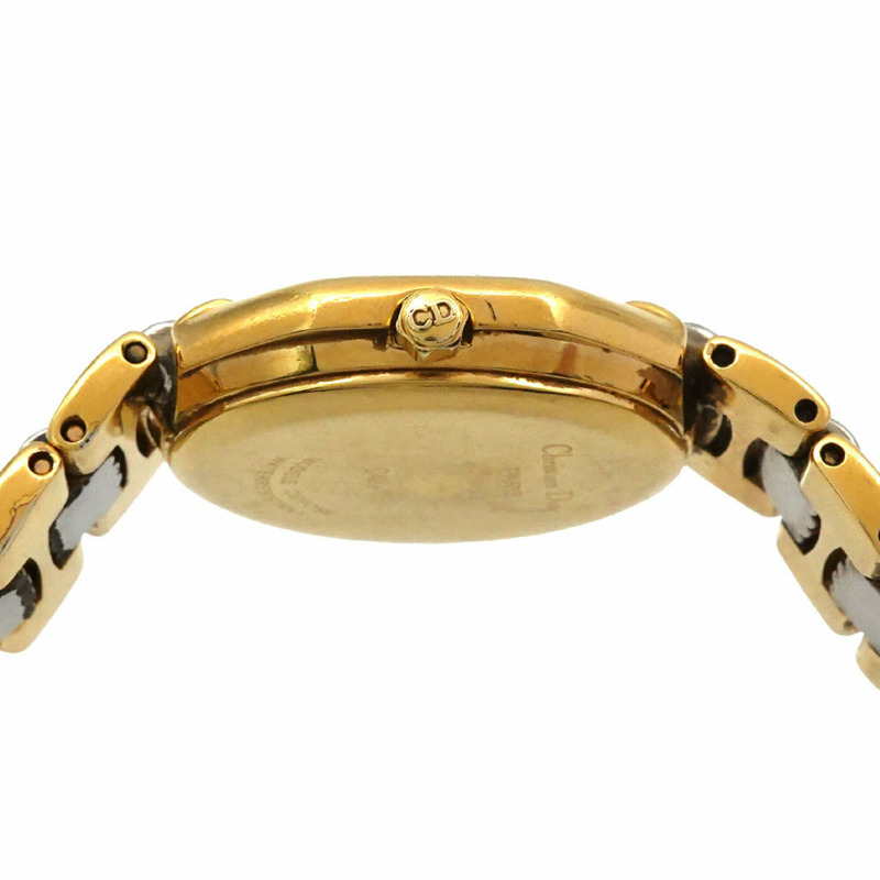 Christian Dior Octagon D48-133 女士腕錶，日期顯示，金色，石英錶-4