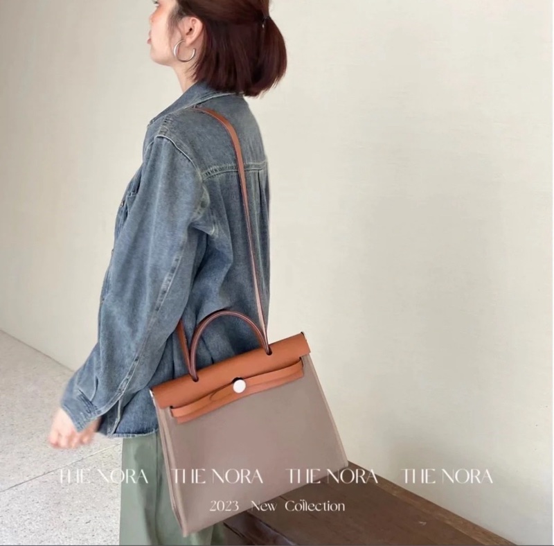 HERMES 愛馬仕 herbag zip 31 C刻烏木色 大象灰-5