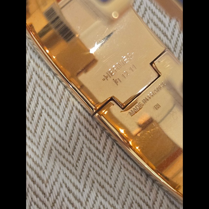 Hermes 愛馬仕 寬版 H logo 手環 紫色 藍色 漸層色 雙色-10