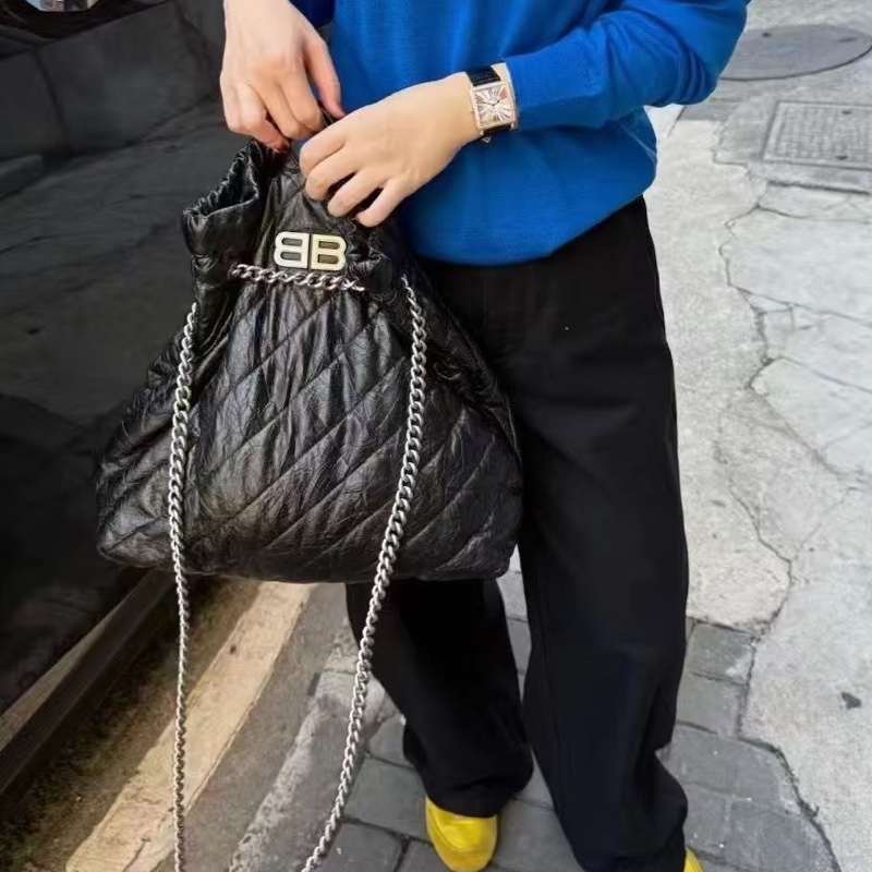 Balenciaga巴黎世家Crush黑銀垃圾袋包中號🧃-1