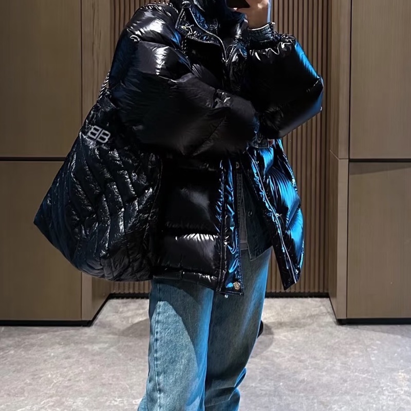 Balenciaga巴黎世家Crush黑銀垃圾袋包中號🧃-4