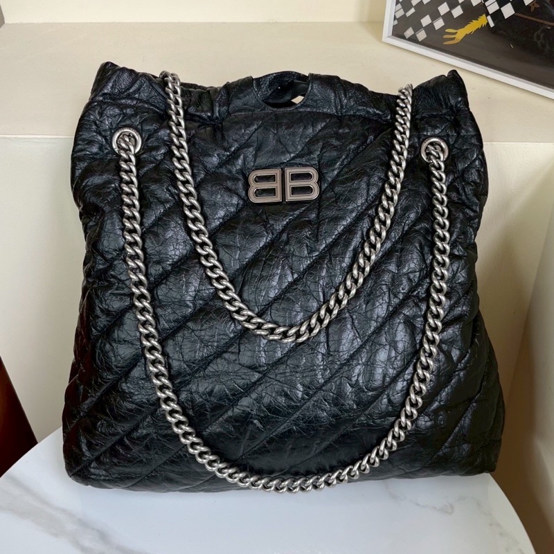 Balenciaga巴黎世家Crush黑銀垃圾袋包中號🧃-10