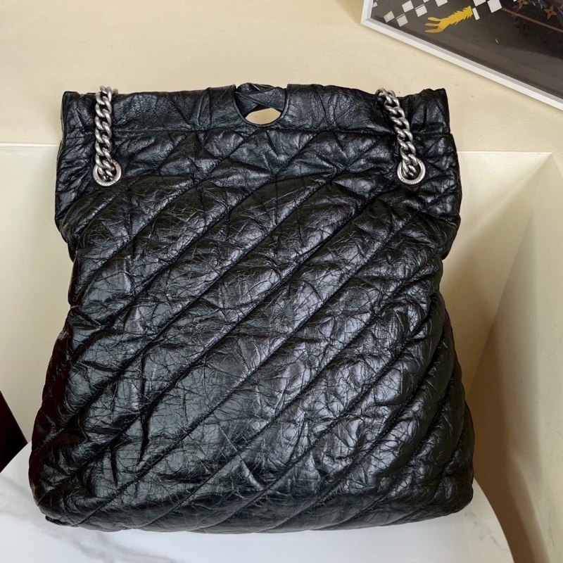 Balenciaga巴黎世家Crush黑銀垃圾袋包中號🧃-14