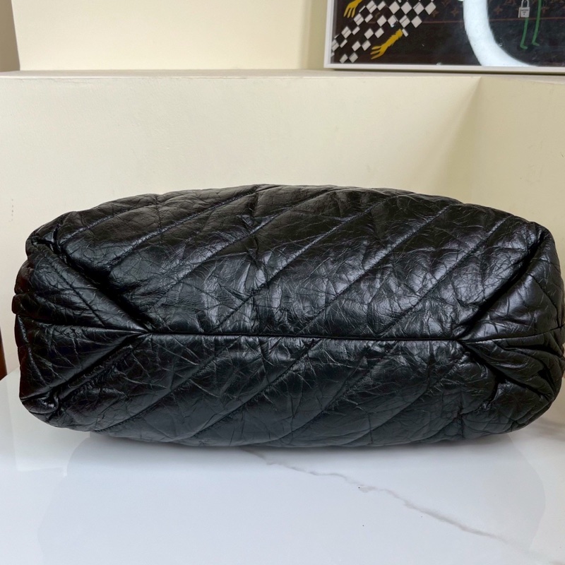 Balenciaga巴黎世家Crush黑銀垃圾袋包中號🧃-15