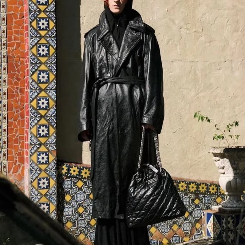 Balenciaga巴黎世家Crush黑銀垃圾袋包中號🧃-35