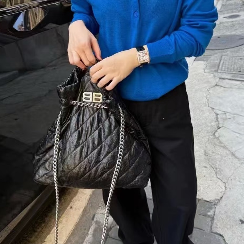 Balenciaga巴黎世家Crush黑銀垃圾袋包中號🧃-40