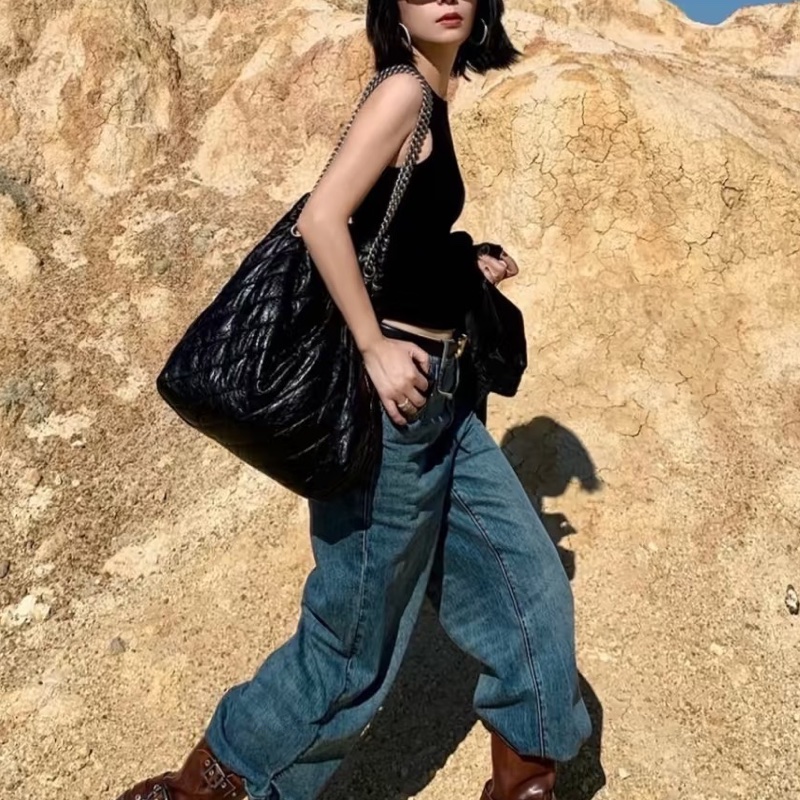 Balenciaga巴黎世家Crush黑銀垃圾袋包中號🧃-9