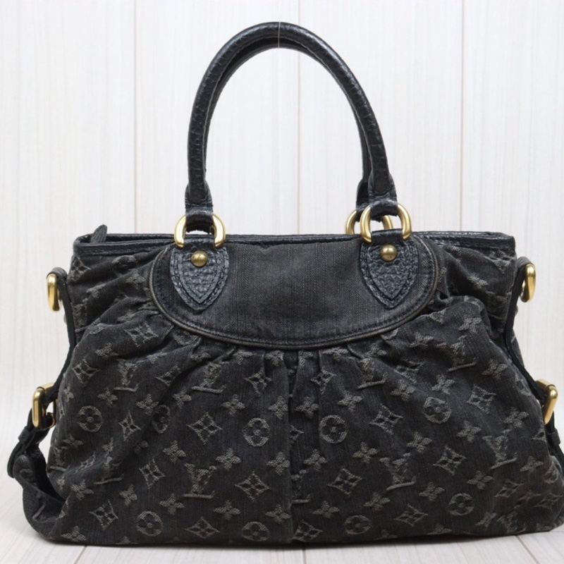 LV 黑色單寧牛仔包-3