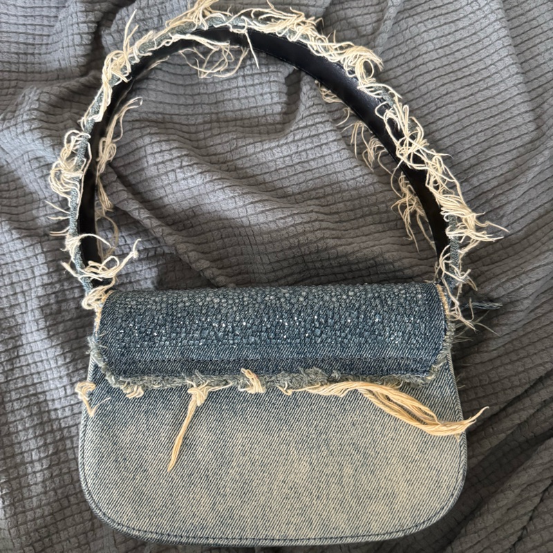 Diesel 牛仔斜背包-7