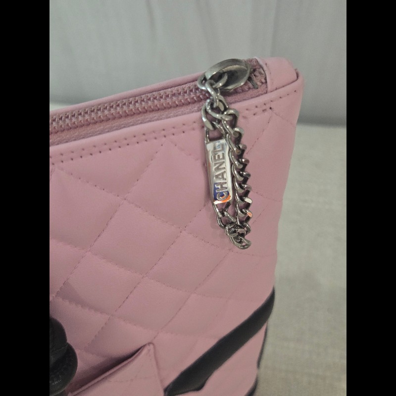 經典不敗｜CHANEL 康朋系列 粉黑托特包 手提包 💖-4