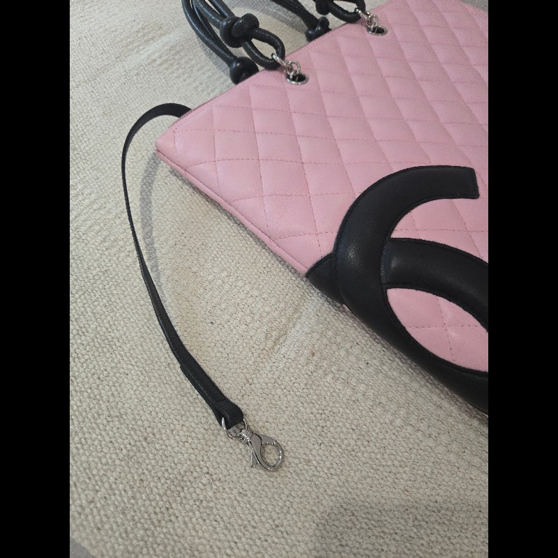 經典不敗｜CHANEL 康朋系列 粉黑托特包 手提包 💖-11