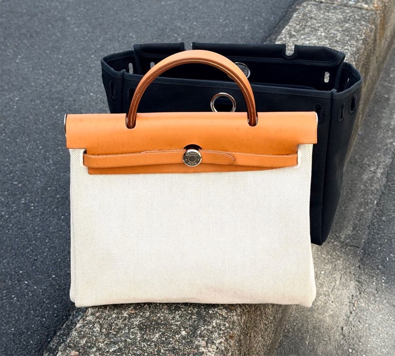 Hermes Herbag 31 棕色皮革 （附黑白兩色替換袋）-1