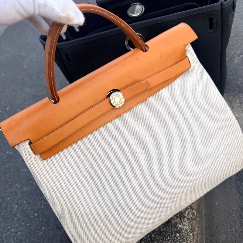 Hermes Herbag 31 棕色皮革 （附黑白兩色替換袋）-2