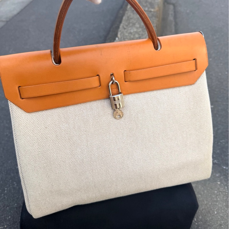 Hermes Herbag 31 棕色皮革 （附黑白兩色替換袋）-3