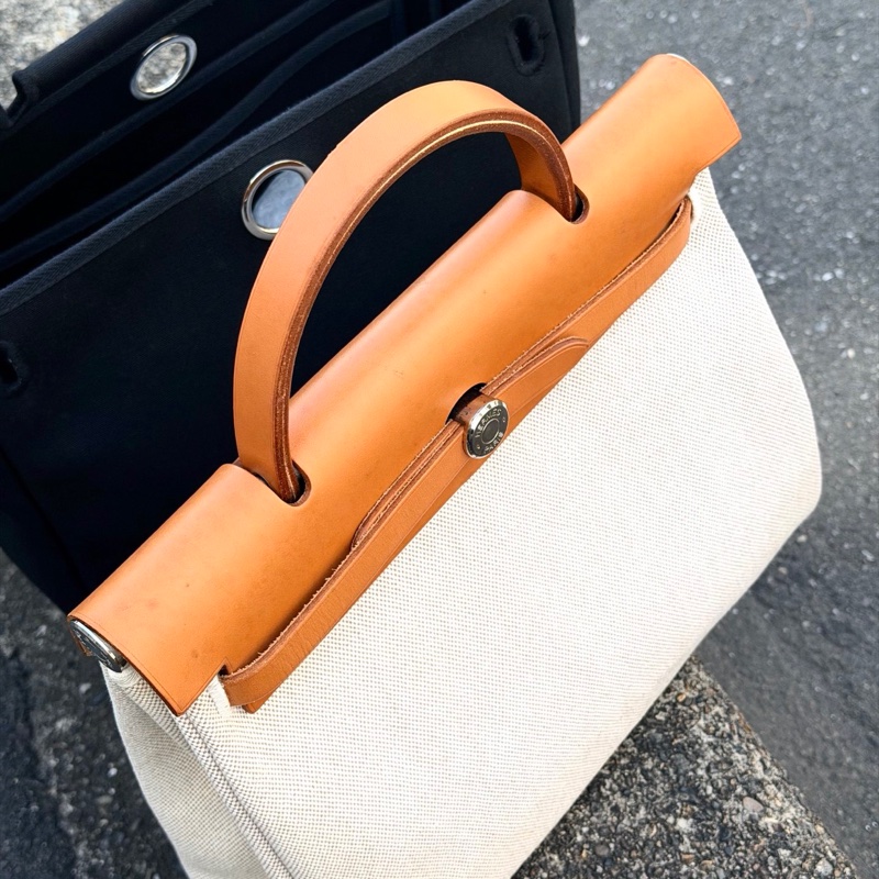Hermes Herbag 31 棕色皮革 （附黑白兩色替換袋）-6