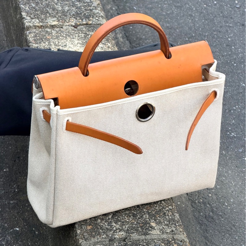 Hermes Herbag 31 棕色皮革 （附黑白兩色替換袋）-7