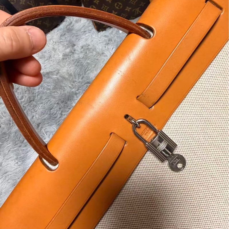 Hermes Herbag 31 棕色皮革 （附黑白兩色替換袋）-14