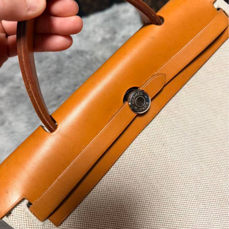 Hermes Herbag 31 棕色皮革 （附黑白兩色替換袋）-16