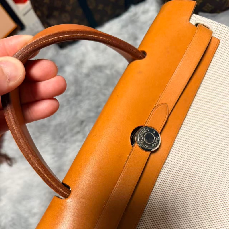 Hermes Herbag 31 棕色皮革 （附黑白兩色替換袋）-17