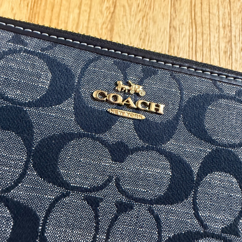全新未使用過Coach丹寧長夾-4
