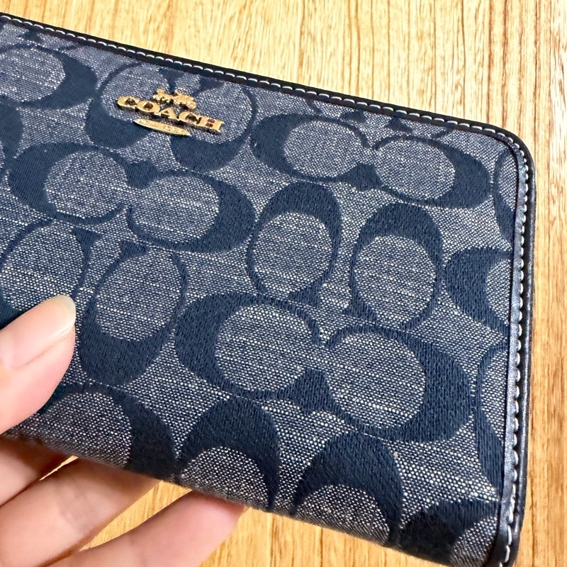 全新未使用過Coach丹寧長夾-7