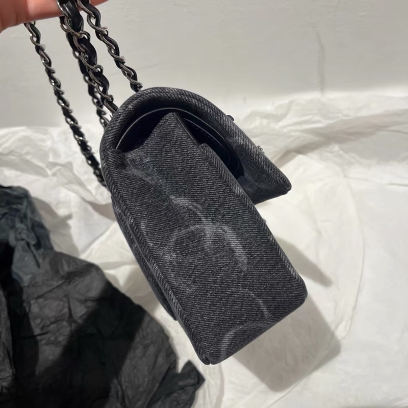 Chanel • 稀有23b 亮片水鑽牛仔刺繡 Cf 25 中號 全新全配台灣購證✔️ 全網唯一-6