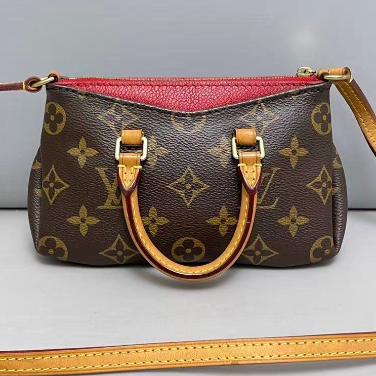 Louis Vuitton路易威登Pallas nano老花红色传奇包尺寸18×10。-1