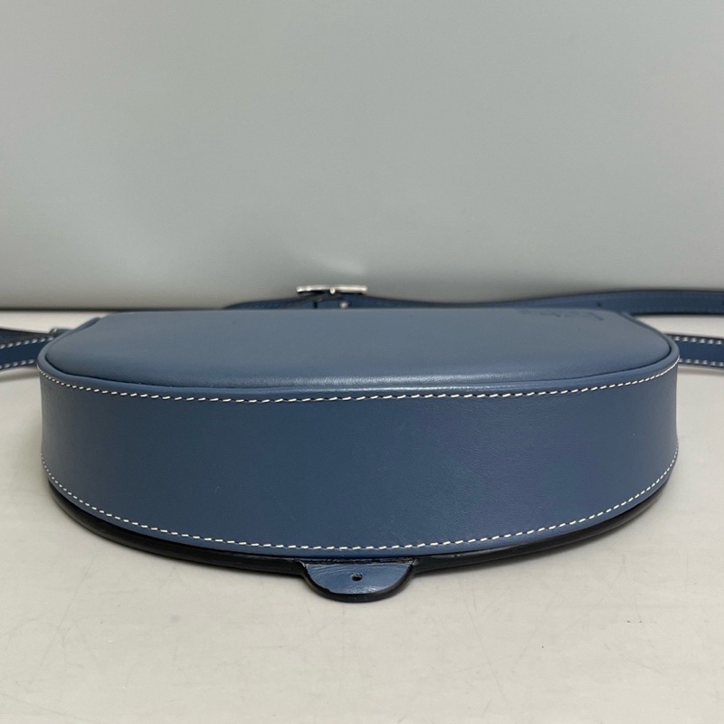 Loewe羅意威Heel霧霾藍全皮馬鞍包 尺寸18×15 附件：原肩帶。-4