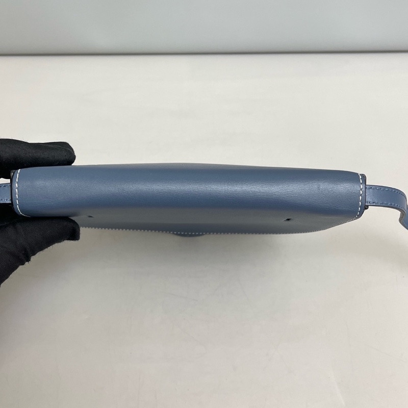 Loewe羅意威Heel霧霾藍全皮馬鞍包 尺寸18×15 附件：原肩帶。-5