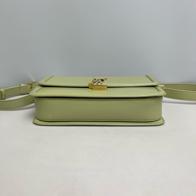 YSL聖羅蘭Solferino中號綠色全皮郵差包  尺寸23×16。-2