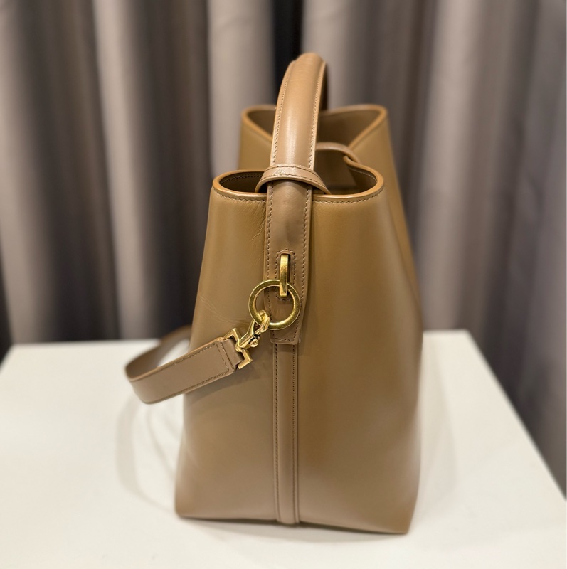 YSL Saint Laurent LE 37 YSL大款 滑面小牛皮斜背/手提水桶包-2