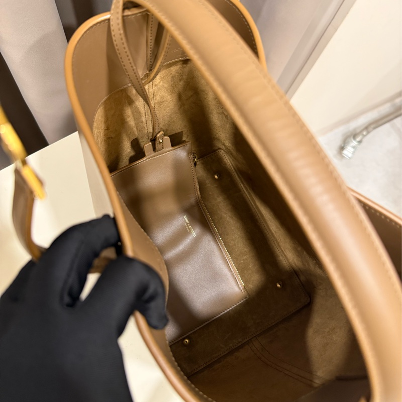 YSL Saint Laurent LE 37 YSL大款 滑面小牛皮斜背/手提水桶包-5