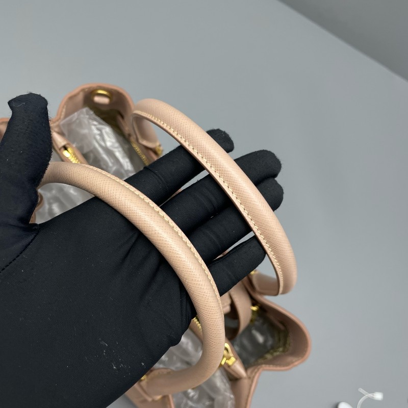 Prada普拉達殺手包中號裸粉色-7