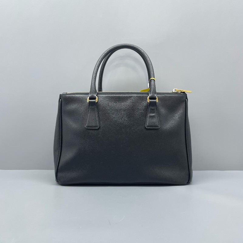 Prada普拉達殺手包中號黑金手提包-1