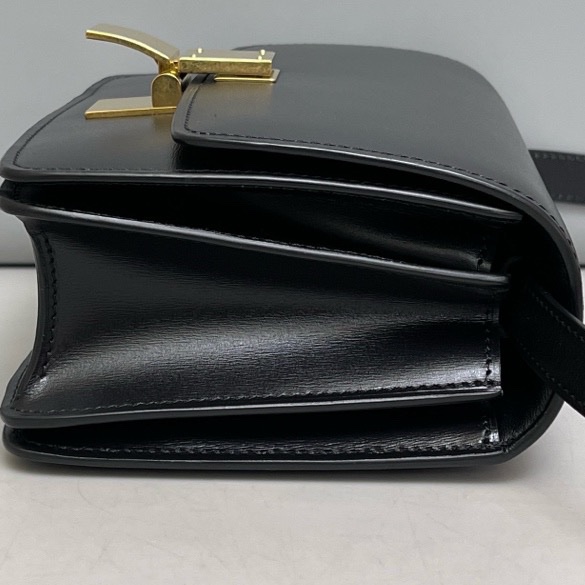 Celine賽琳 Classic Box小號黑金全皮豆腐包尺寸17×14 附件塵袋-2