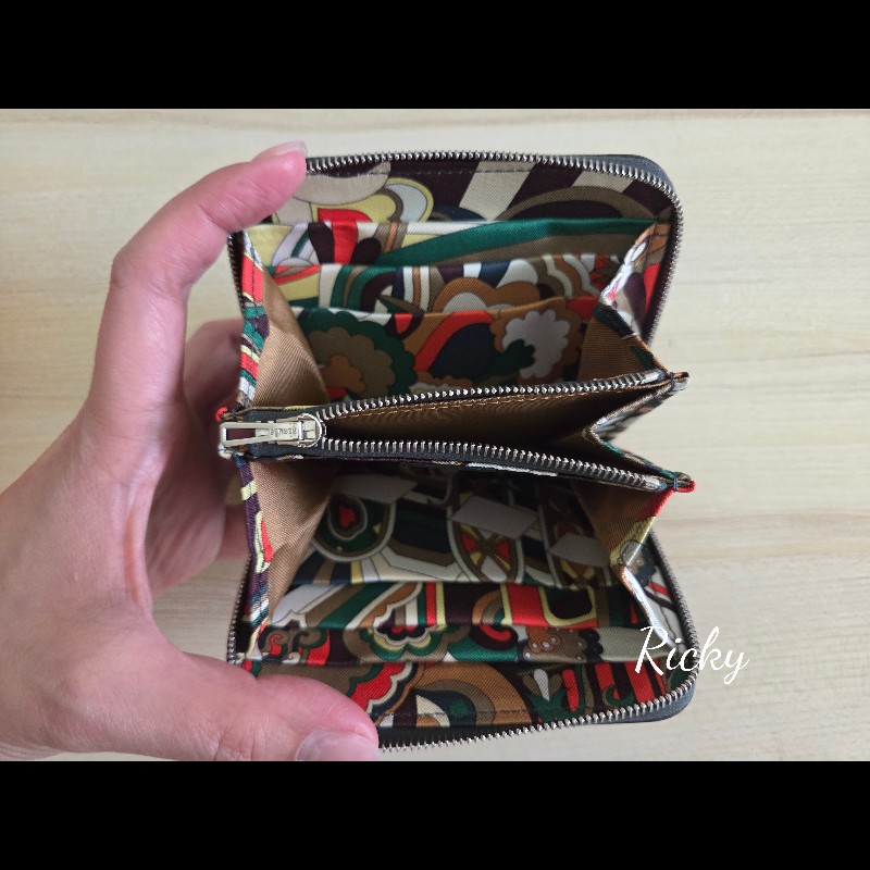 全新全配 Hermes 愛馬仕 積雨雲灰 絲巾短夾 evercolor-4