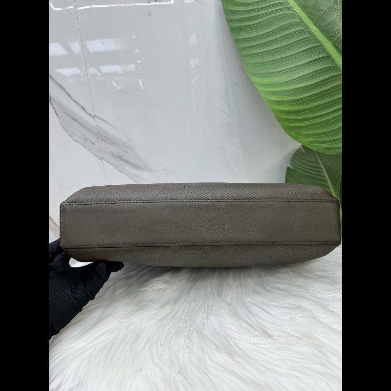 Louis Vuitton深灰色棋盤格公文包手提包單肩斜挎包-3