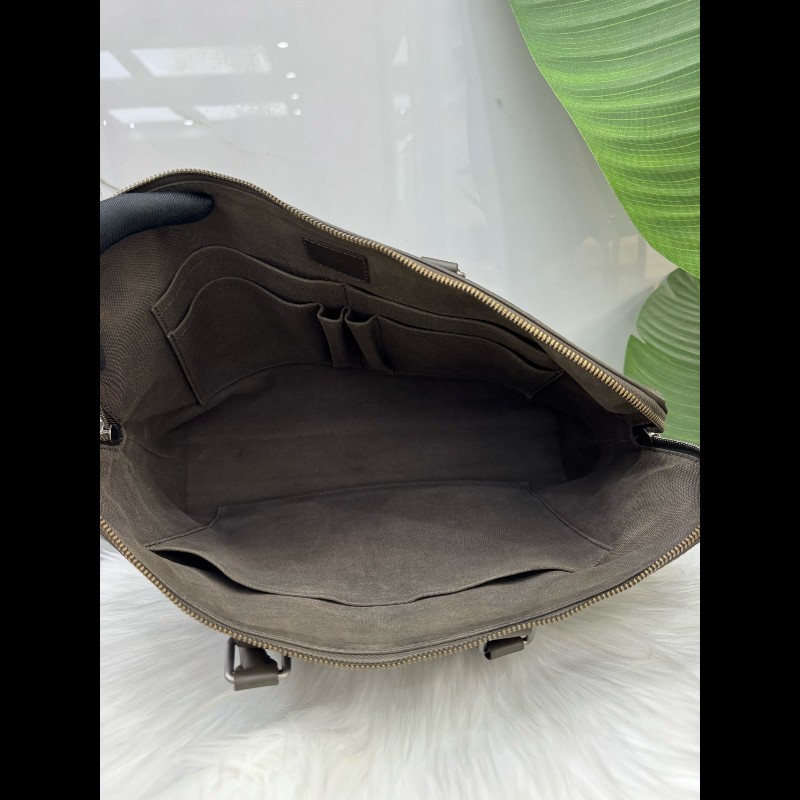 Louis Vuitton深灰色棋盤格公文包手提包單肩斜挎包-7