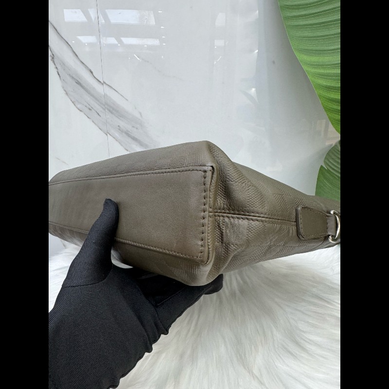 Louis Vuitton深灰色棋盤格公文包手提包單肩斜挎包-8