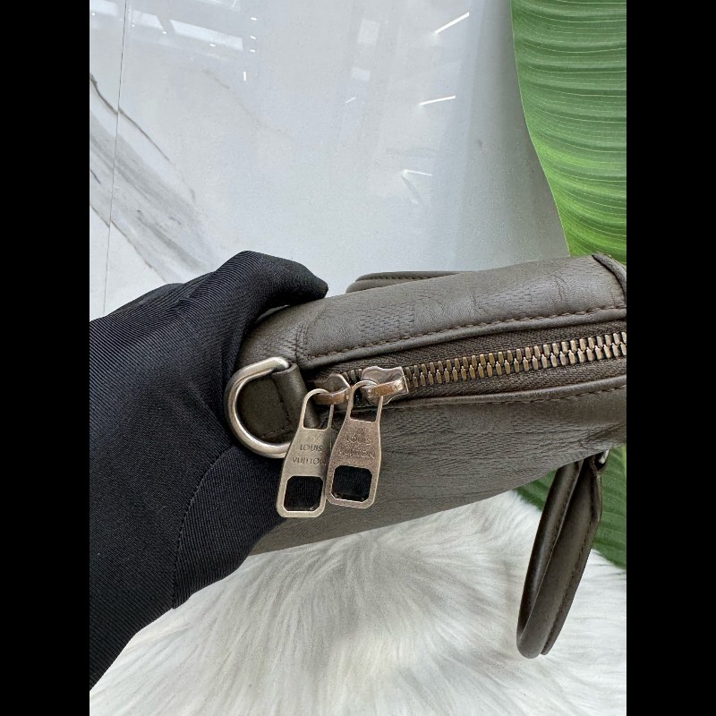 Louis Vuitton深灰色棋盤格公文包手提包單肩斜挎包-13