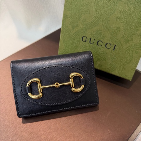 Gucci 1955黑色三摺短夾 XB830