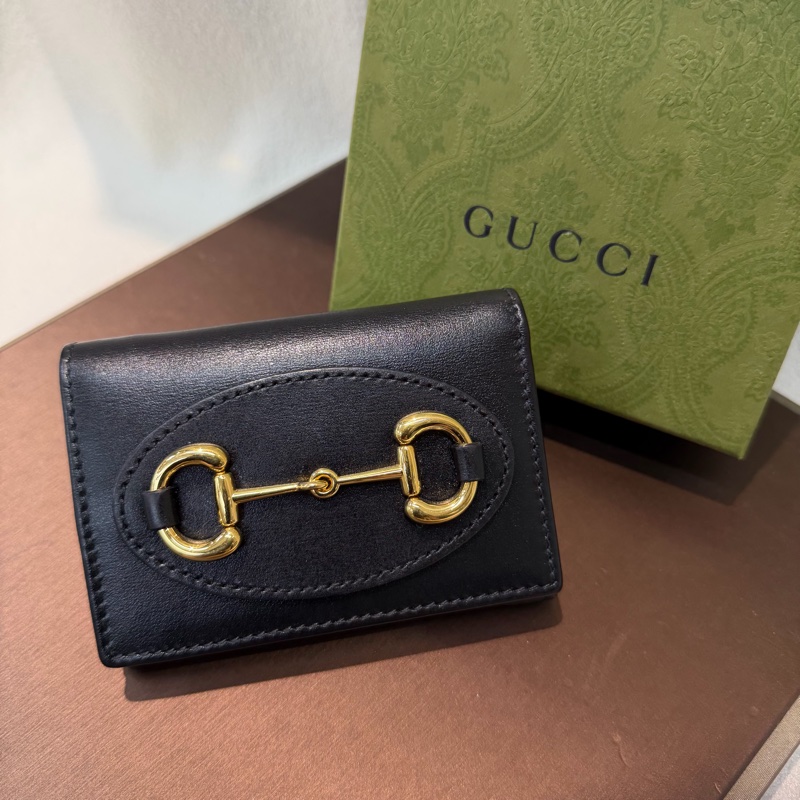 Gucci 1955黑色三摺短夾 XB830-0