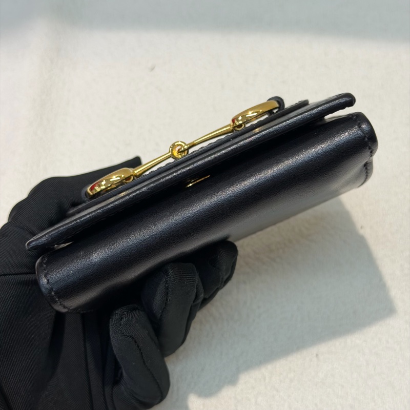 Gucci 1955黑色三摺短夾 XB830-5