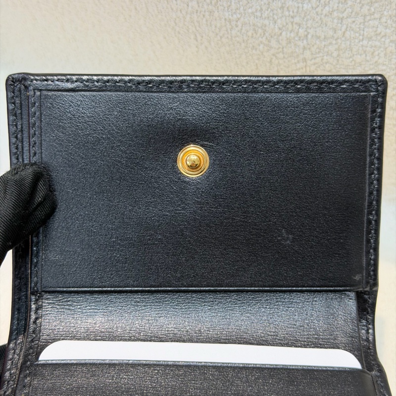 Gucci 1955黑色三摺短夾 XB830-22