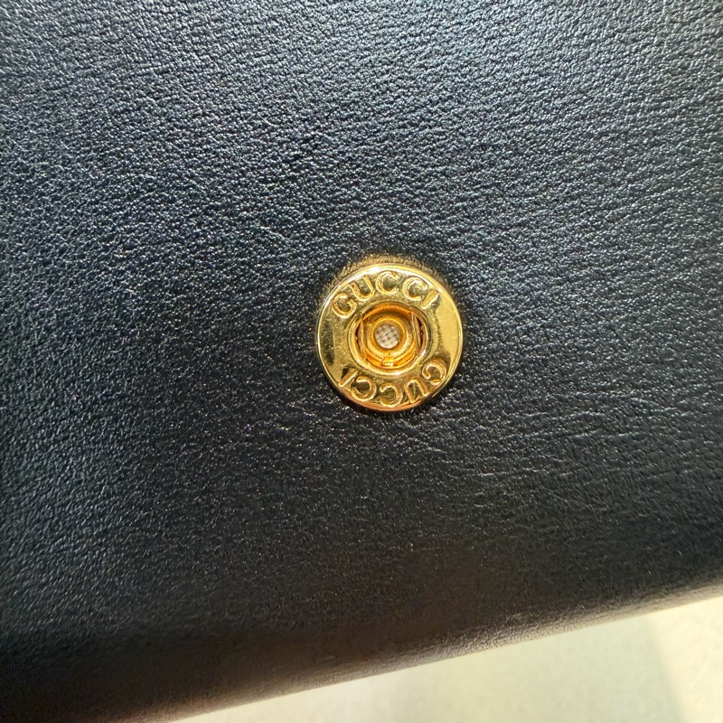 Gucci 1955黑色三摺短夾 XB830-25